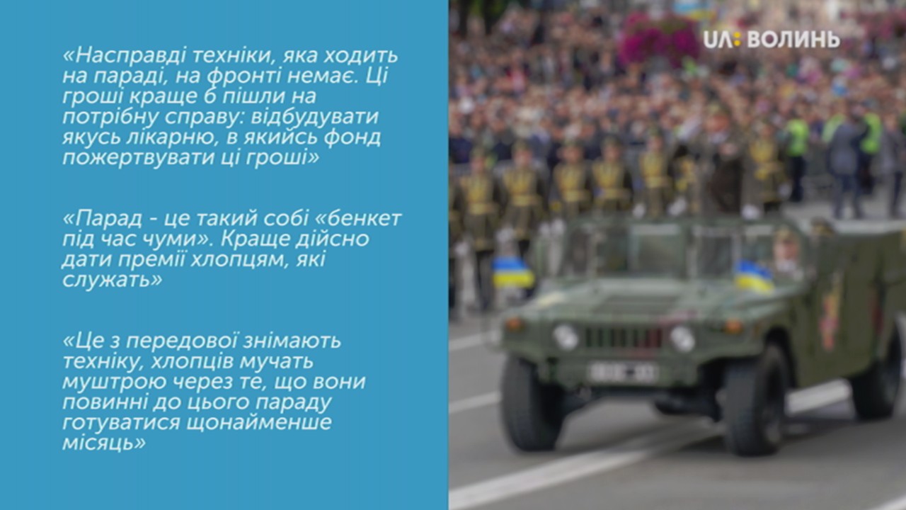 Відміна параду: “за” і “проти”. Суспільне запитало 99 військовослужбовців в усіх регіонах України